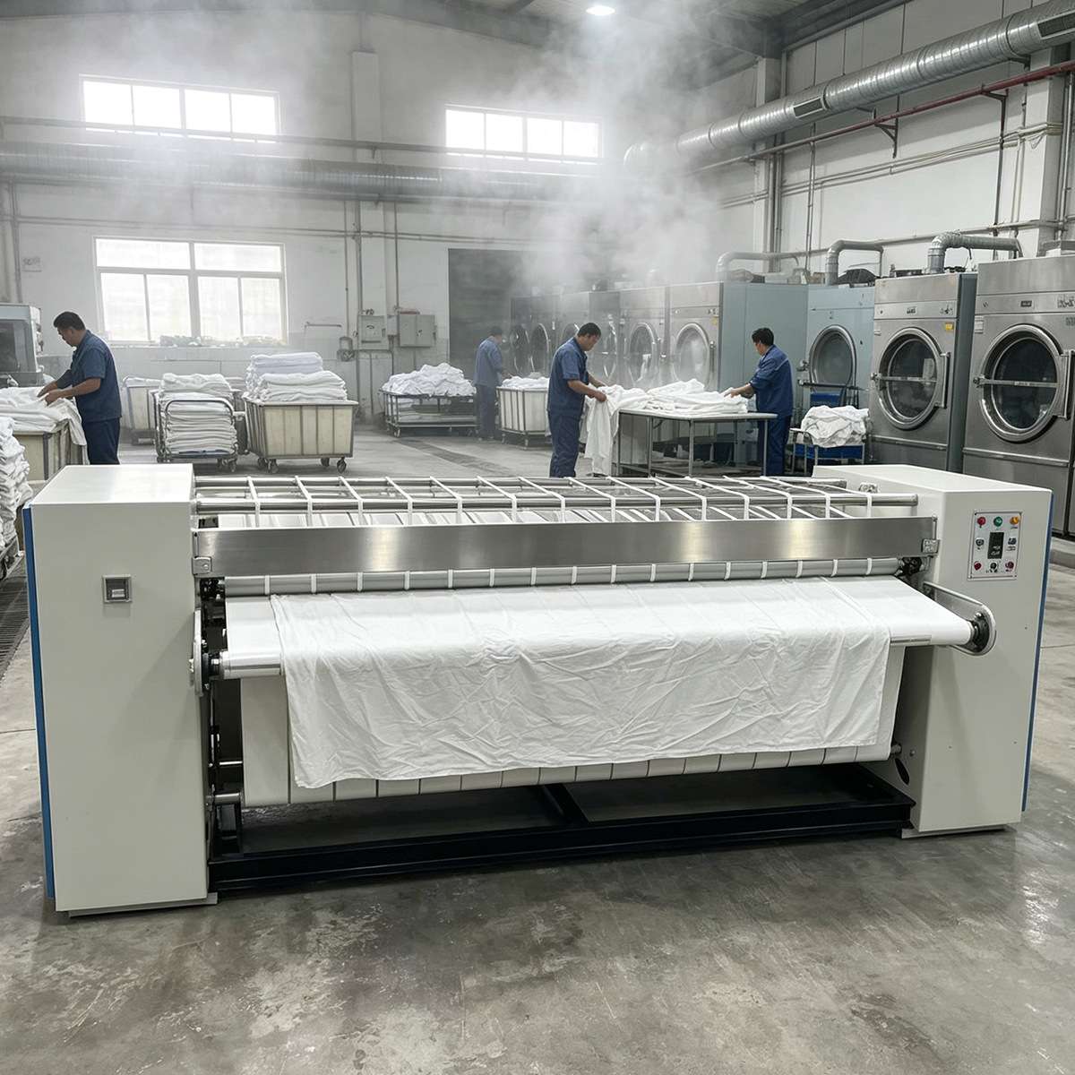 工业烫平机商用酒店宾馆床单布草熨烫机单辊多辊蒸汽熨烫设备直销