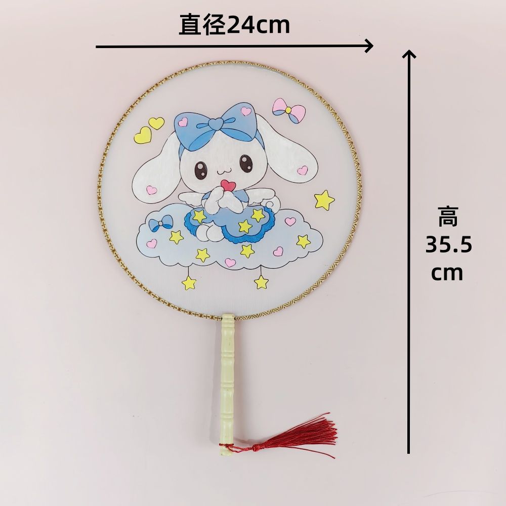 哪吒扇子宫扇幼儿园DIY涂