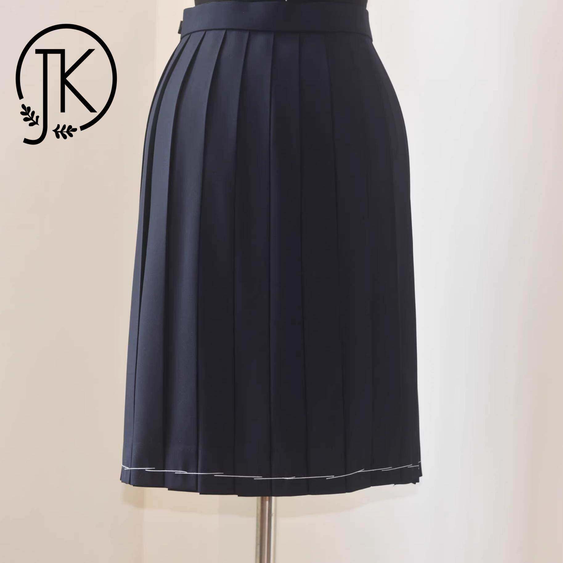 24褶纯色女生校服百褶裙 春秋绀色JK制服裙款 SWALLOWJK品牌设计