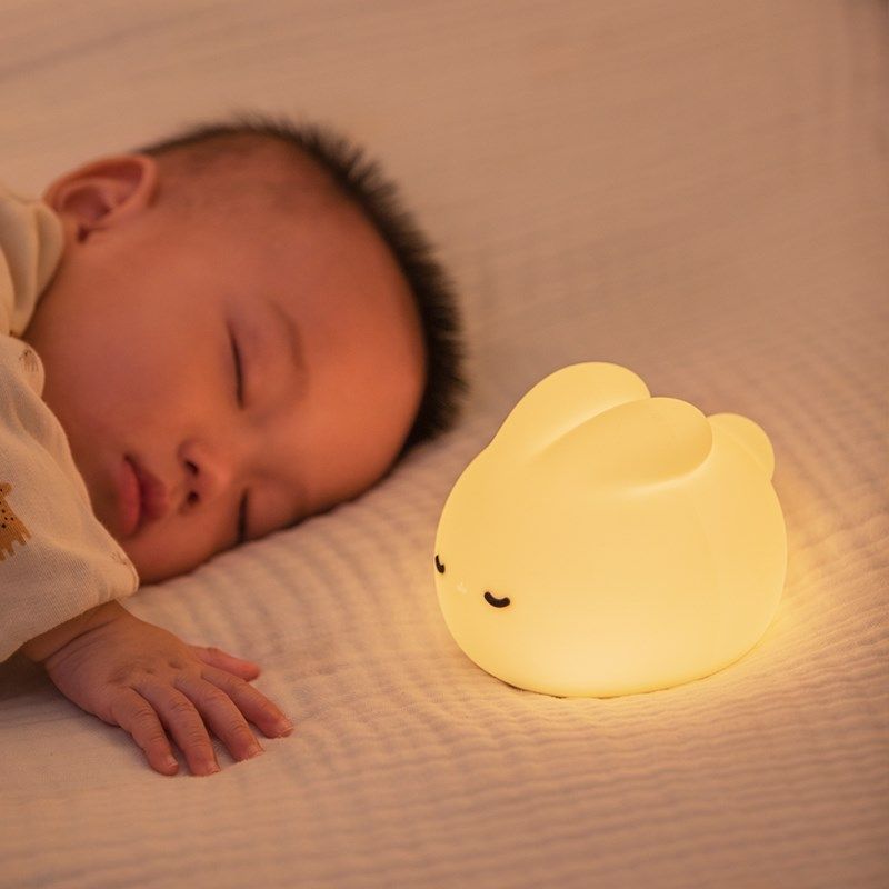 梦兔情感灯儿童硅胶伴睡小夜灯三档定时拍拍灯婴幼儿月子喂奶台灯