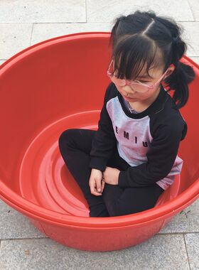 深塑料大盆加厚超大盆子家用特大号洗澡盆大人儿童洗衣塑料盆耐用