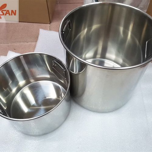 PUSAN内翻提耳朵不锈钢桶汤桶汤锅储水桶直身桶商用白钢牛杂锅盖