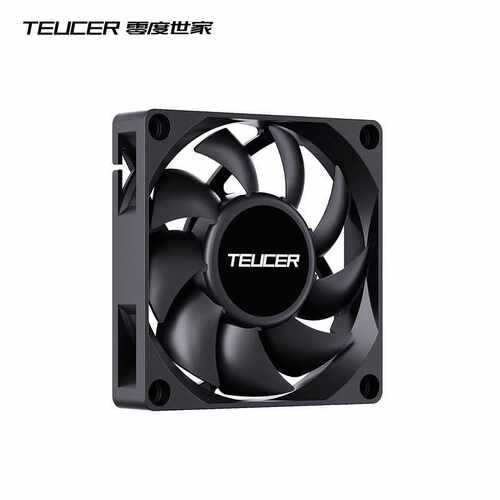 TEUCER 7015薄扇台式电脑机箱7cm风扇黑色7015温控CPU散热器