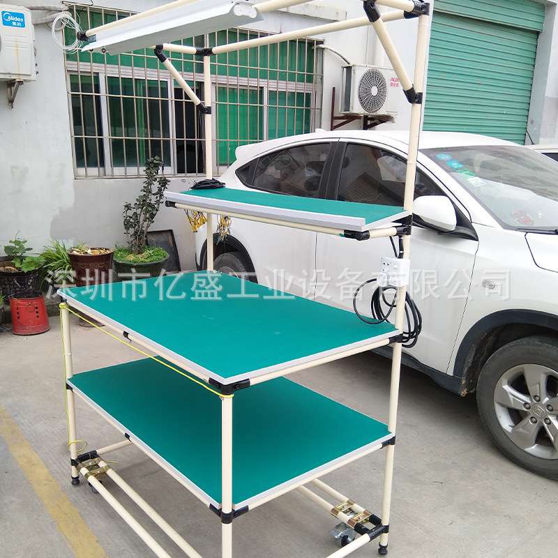 深圳厂家防静电智能手机工作台肩颈按摩仪检验台吸尘器组装工作台