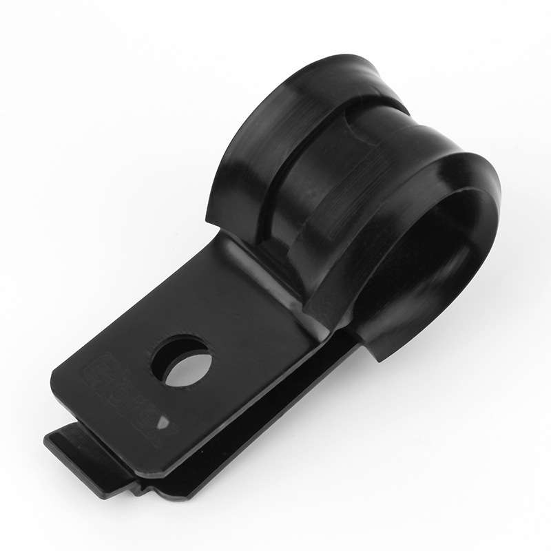 304不锈钢卡箍连胶条卡箍R型橡胶管卡带电线电缆固定夹hose clamp