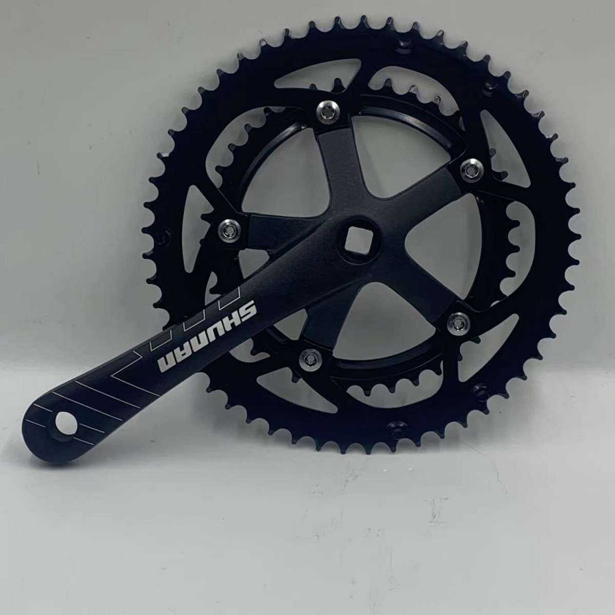 顺安公路车牙盘双盘牙盘铝合金盘片170mm 53-39T曲柄自行车链轮车