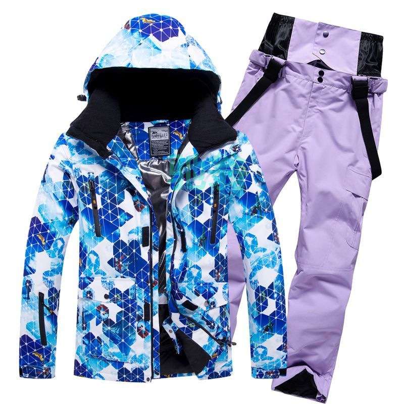 xsz滑雪服冬季防风防水保暖加厚男女滑雪服套装单双板情侣户外保