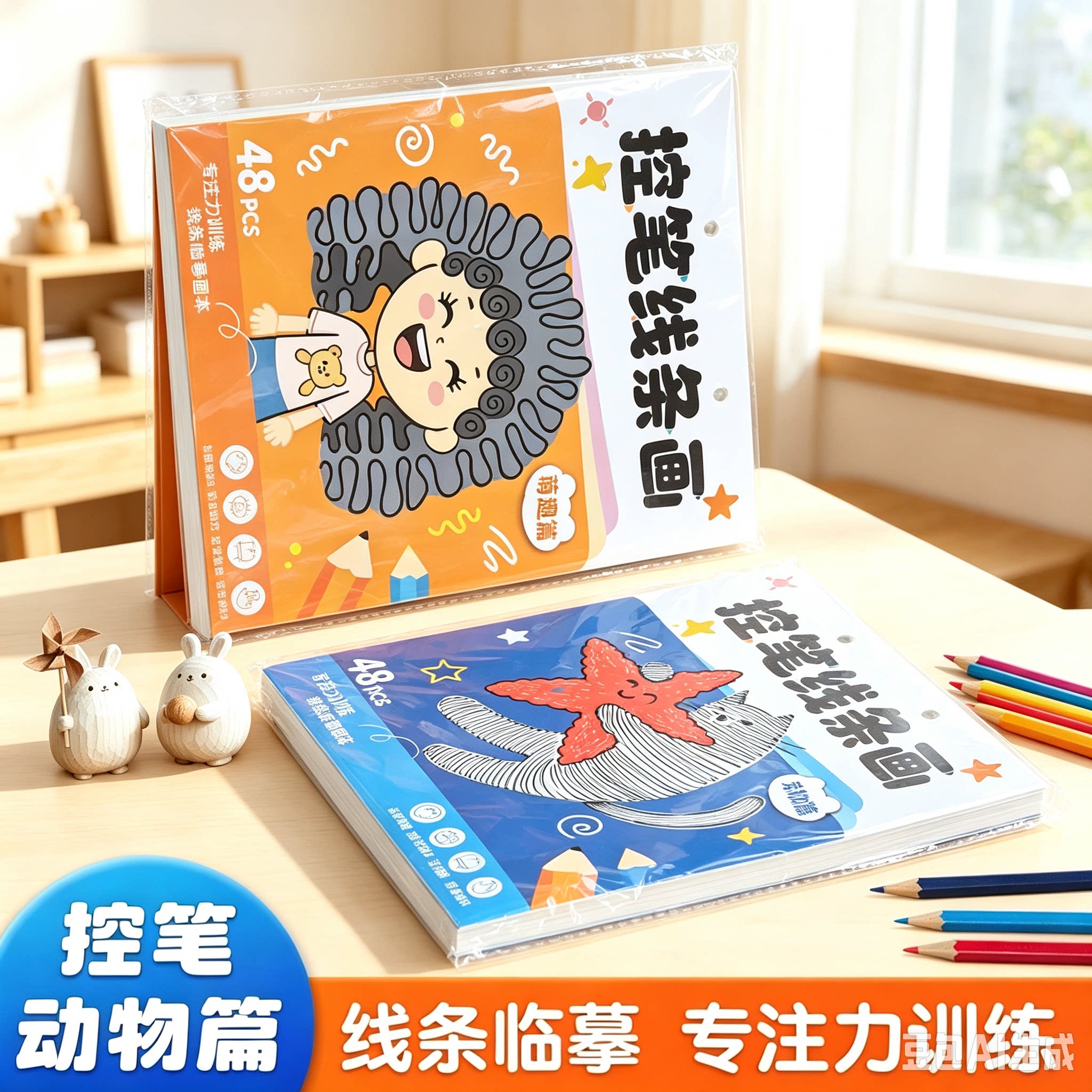 儿童控笔训练3-6岁画画本描线临摹幼儿园早教启蒙专注力训练YS