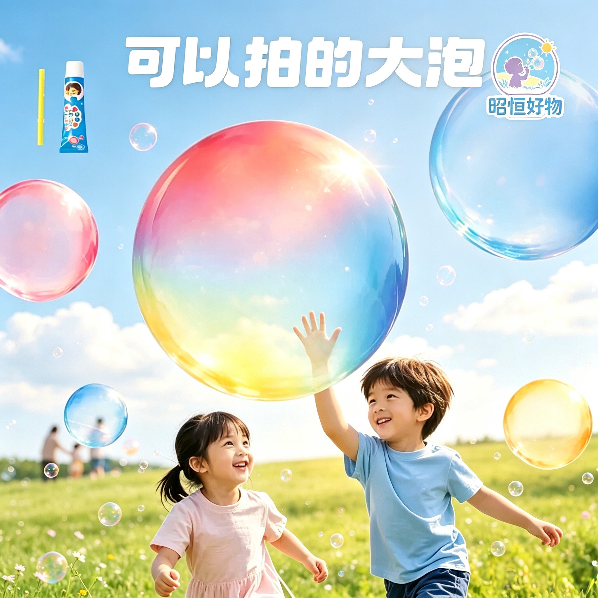 童年吹个大泡泡儿童泡泡胶无毒户外吹泡泡玩具解压户外玩具家居YS