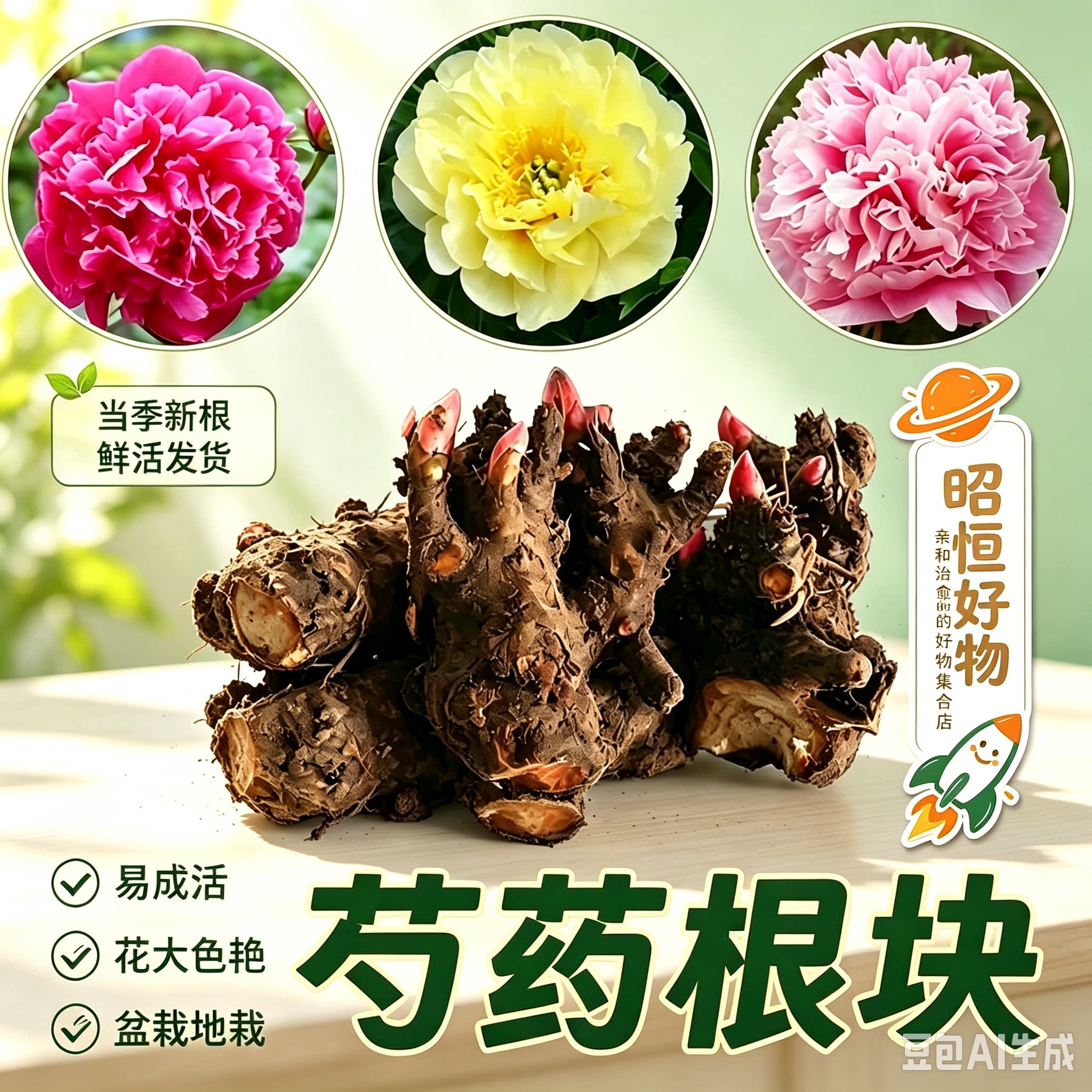 超值!2-5芽!重瓣芍药花带芽室内盆栽庭院地栽阳台花卉CZ
