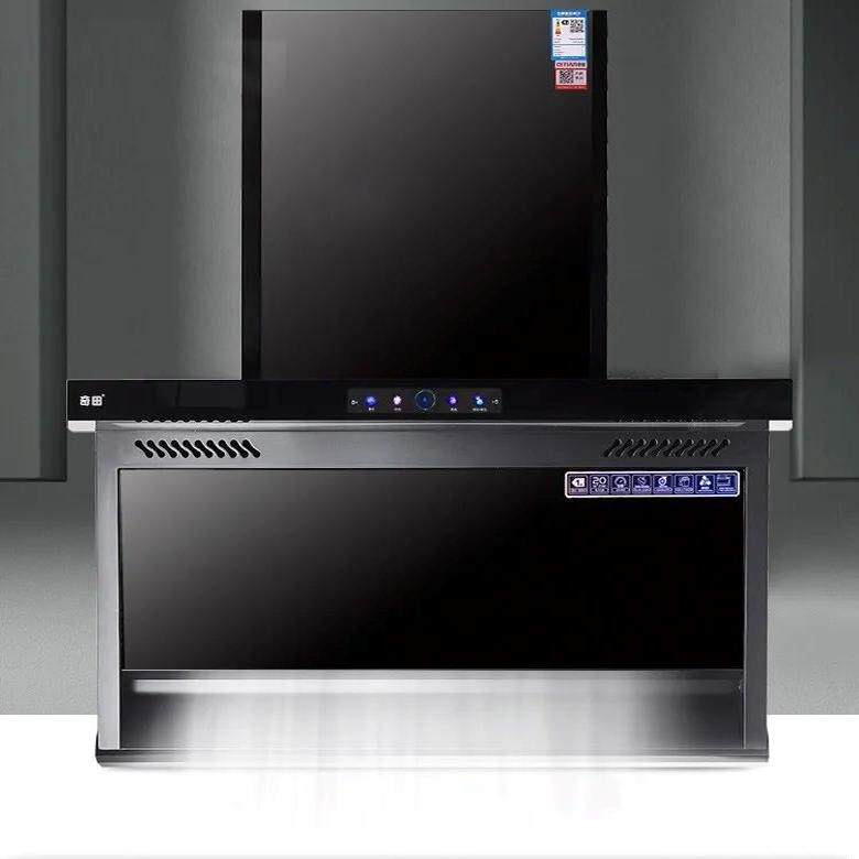 奇田体感热除油T型欧式抽油烟机CXW-360-D07顶侧双吸 一级能效