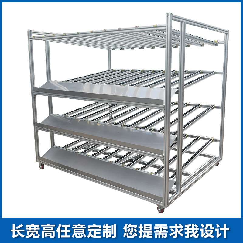 厂家直销铝型材流利条先进先出货架铝型材工作台框架带轮