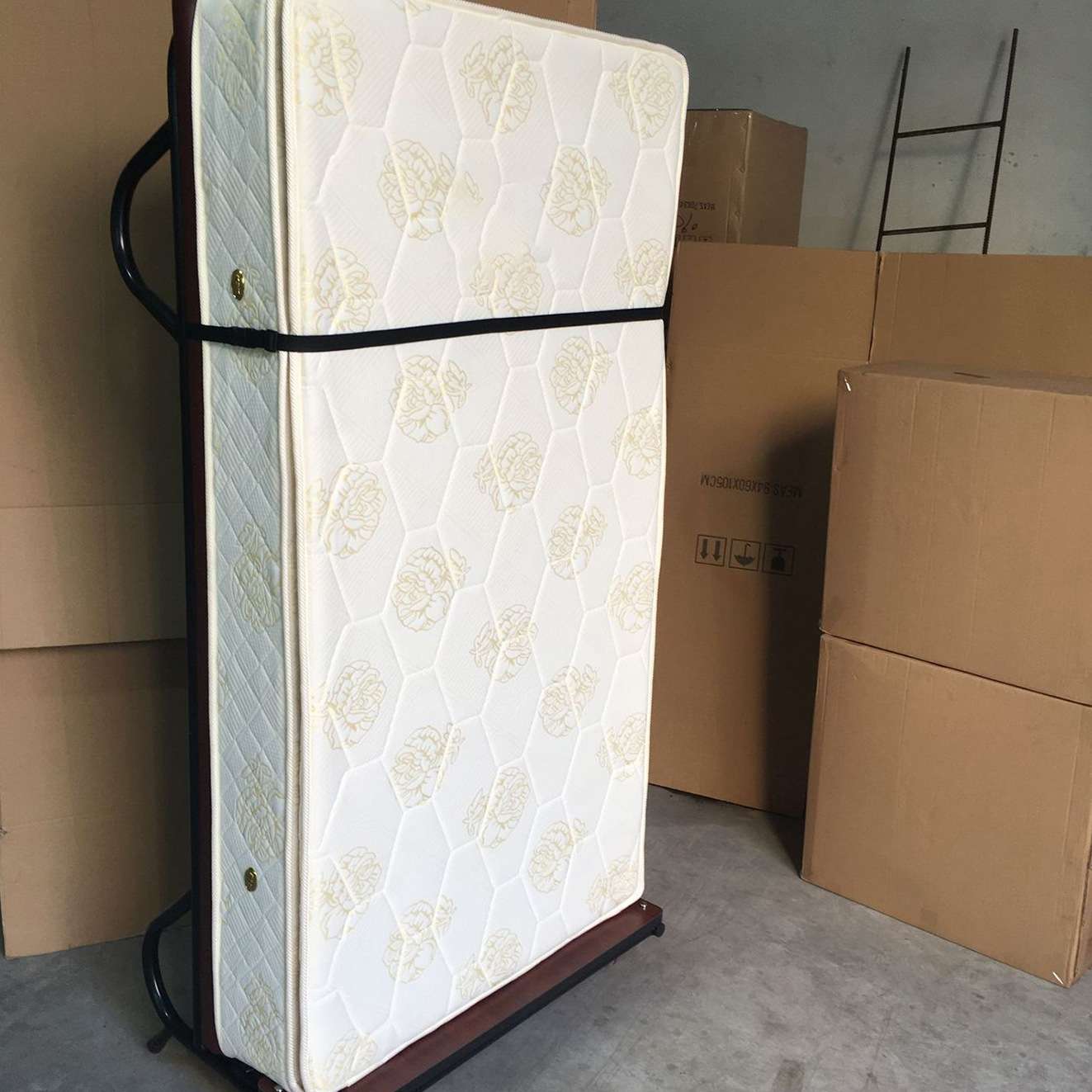 酒店加床折叠床立式免安装弹簧床便携式公寓床垫酒店单人折叠床