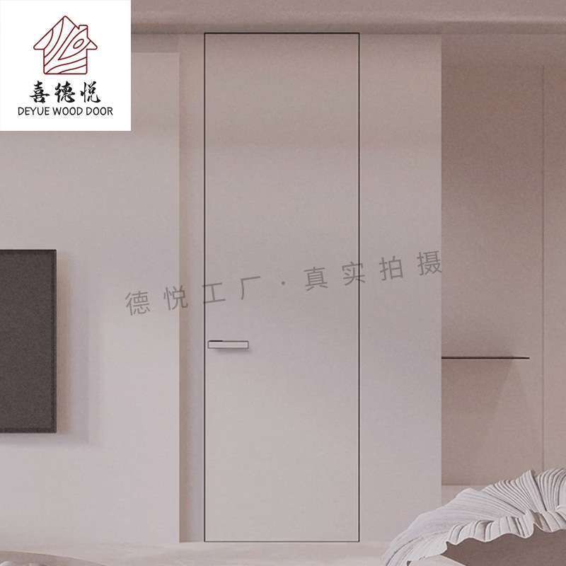 无框门隐形门暗门极窄铝木门生态室内门一门到顶涂料门卧室房门