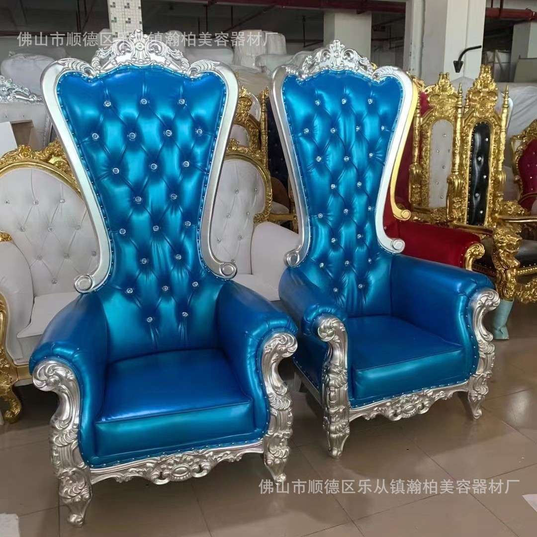 瀚柏欧式高背椅 酒店大堂装饰椅 新娘新郎椅 酒店餐椅