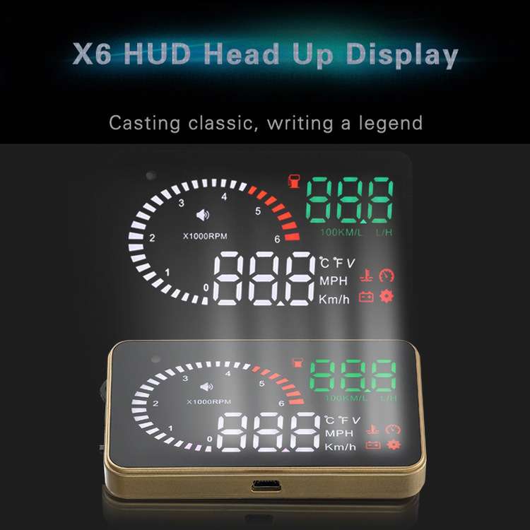 hud抬头显示gps汽车通用隐藏式平视显示器厂家现货车载显示屏