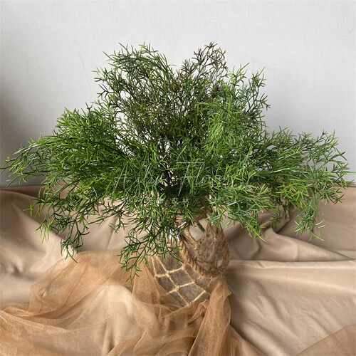 5叉小把永生草 仿真花绿植雾凇迷雾软塑料水草插花家居摆放鹿角叶