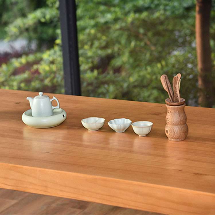 阳台大板飘窗桌禅意榻榻米桌子日式实木茶桌家用下午茶矮桌泡茶桌