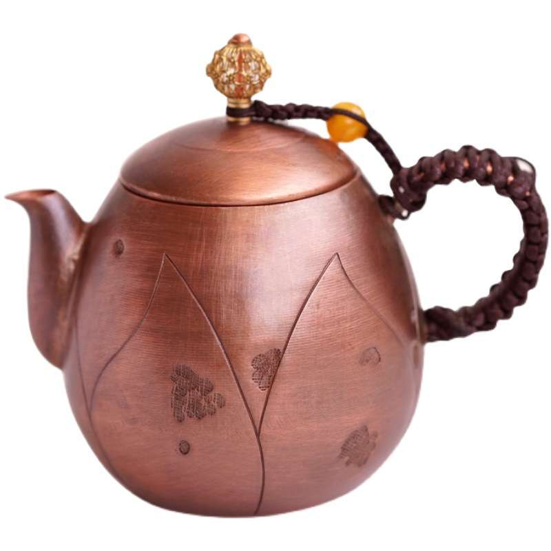 金玉香紫铜壶手工沏茶壶高档禅意纯铜功夫迷你冲茶壶家用锤纹泡茶