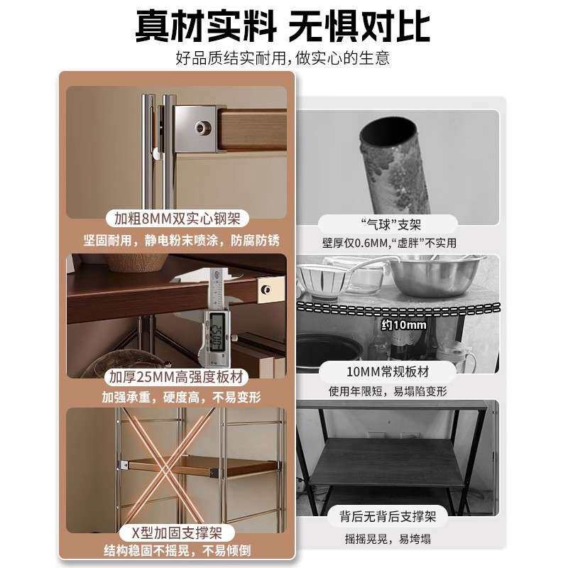 日式置物架落地光轴客厅多层收纳架子厨房阳台储物柜小货架展示架
