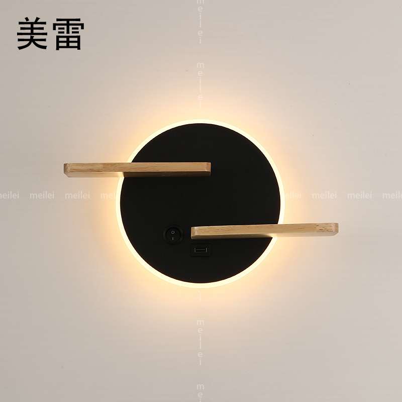 置物架床头壁灯北欧后现代极简艺术2022年新款客厅墙壁装饰