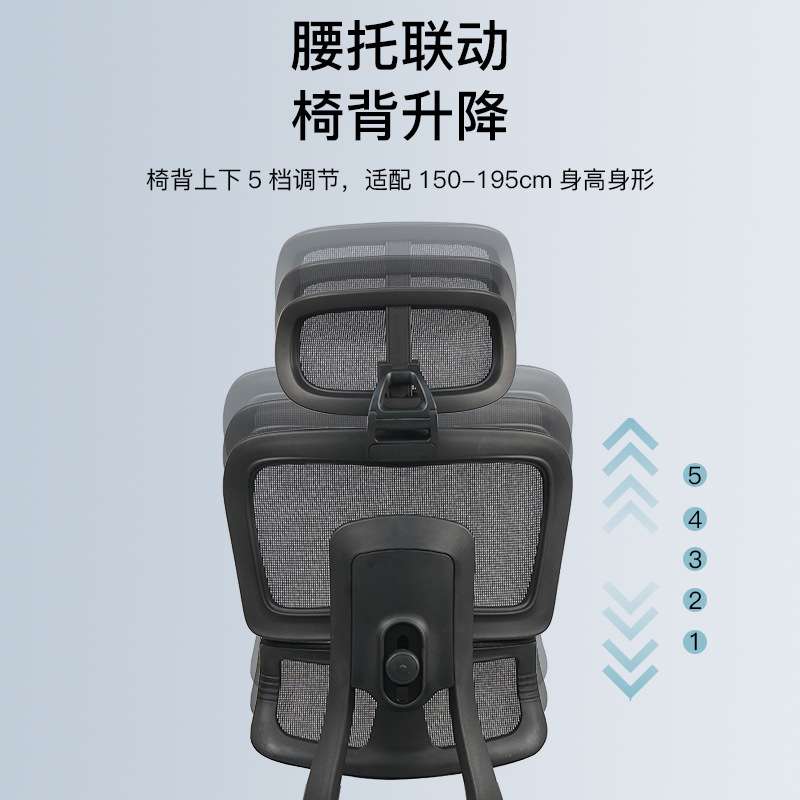 电脑椅家用办公椅可调5D腰托升降网布转椅电竞椅子人体工学椅