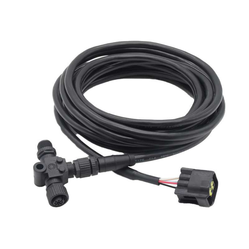 NMEA2000协议网络M12防水连接器塑胶接头船舶电子T型接头IP67