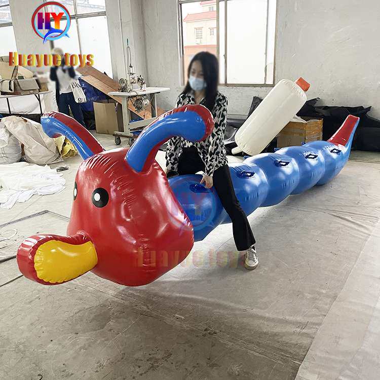 趣味运动会道具充气毛毛虫竞速赛旱地龙舟户外拓展学校体智能器材
