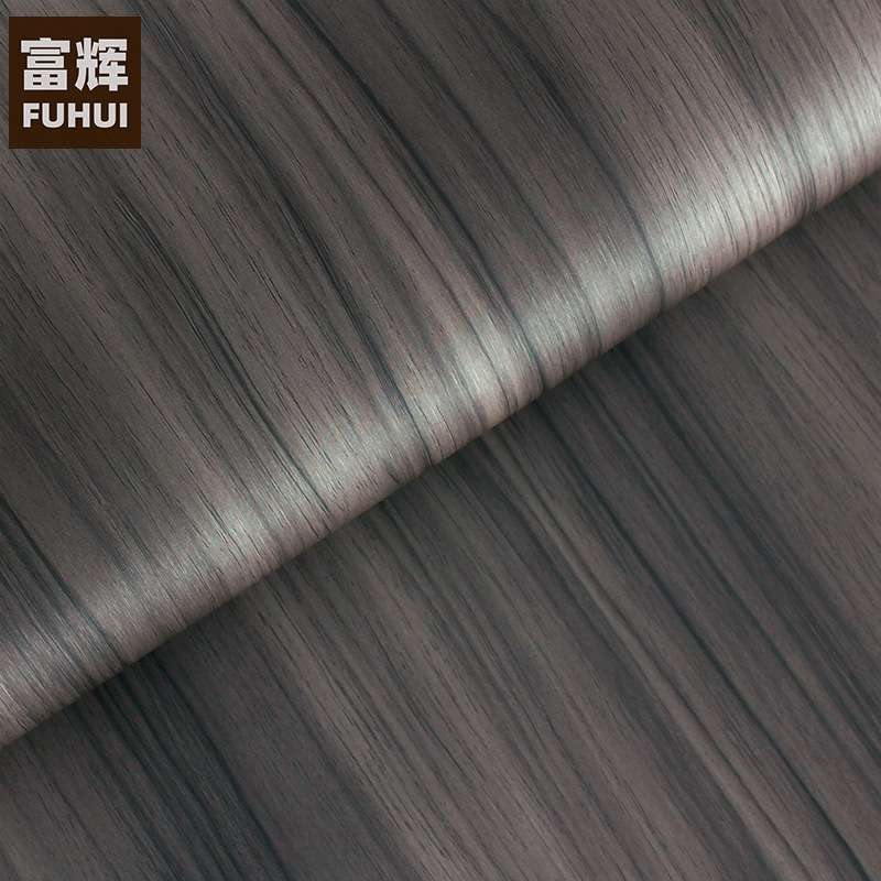 深灰色装饰木纹自粘墙纸3D立体家具翻新贴橱柜导气槽波音软片贴纸