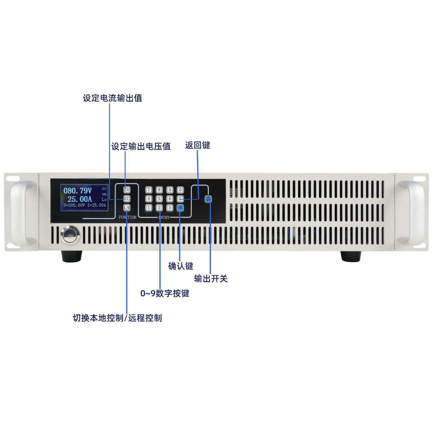 SPPS12524可调直流稳压电源125V24A可编程电池充电维修自动化测试