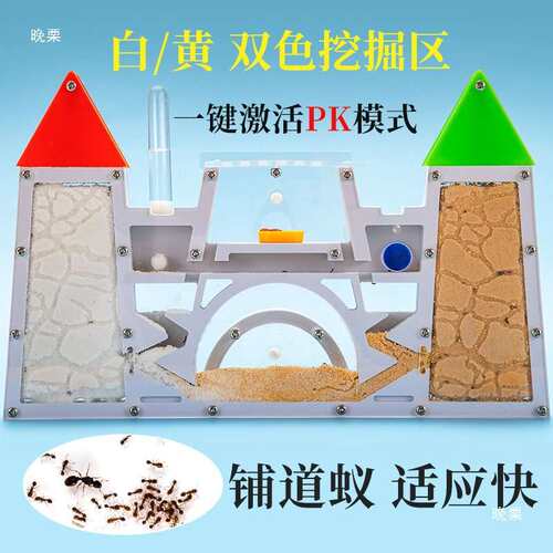 大型号蚂蚁宠物双城堡工坊箱送蚁后王国庄园别墅观察窝屋盒子