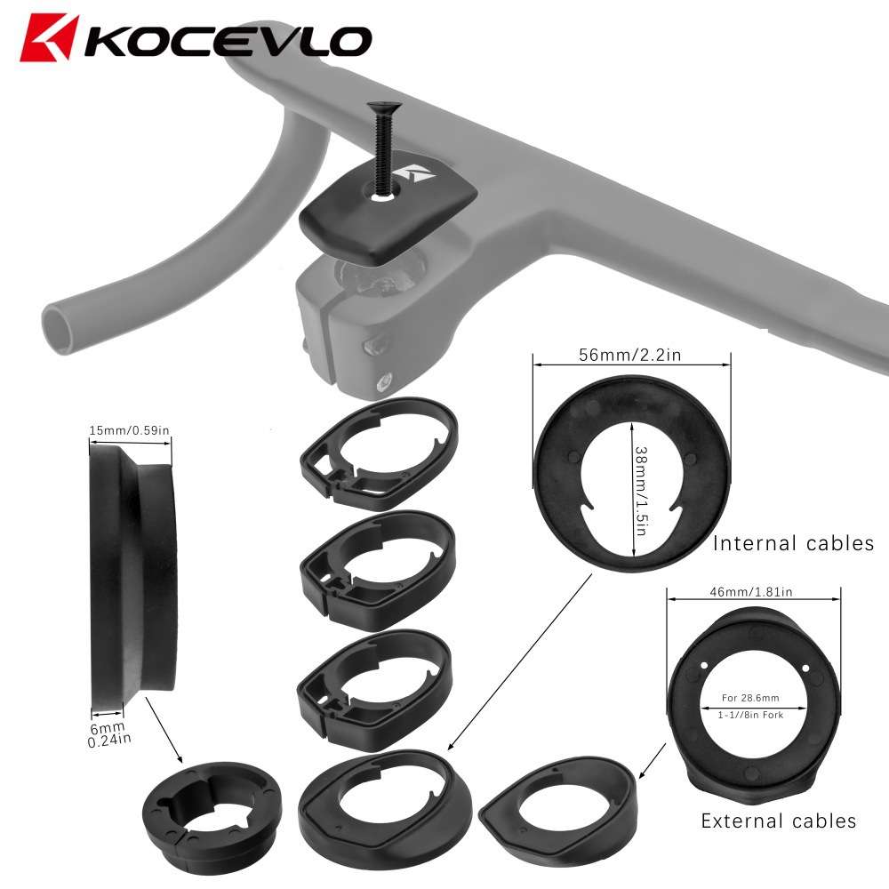 KOCEVLO-K13全内走线碳纤维公路车把一体式弯把带码表架垫圈