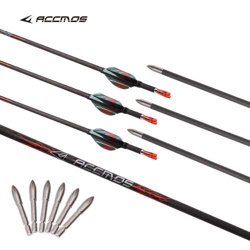 旋羽孔雀红ACC红标纯碳箭4.2内径成品箭多挠度反曲竞技射箭用品