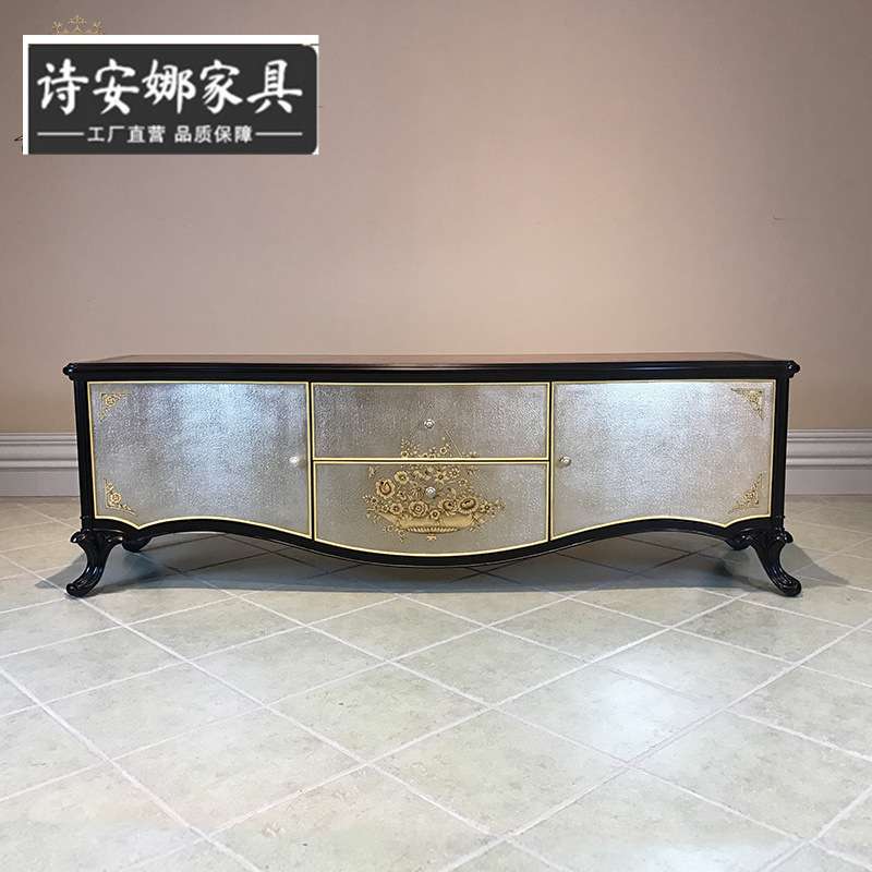 亚历山大 彩绘电视柜欧式大宅奢华家具英式全屋家具