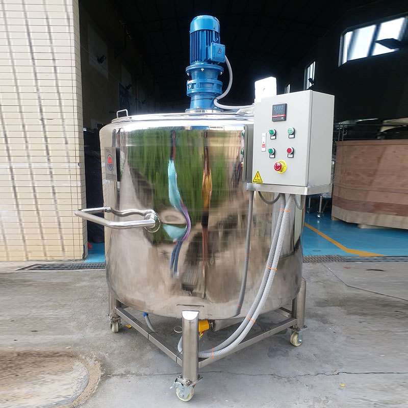 1000L不锈钢移动搅拌桶 电加热冷热缸 恒温搅拌罐 液体混合配料罐