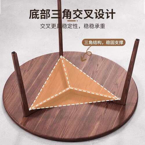 实木小圆桌接待洽谈桌椅组合谈判简约办公室会议桌咖啡桌阳台茶几