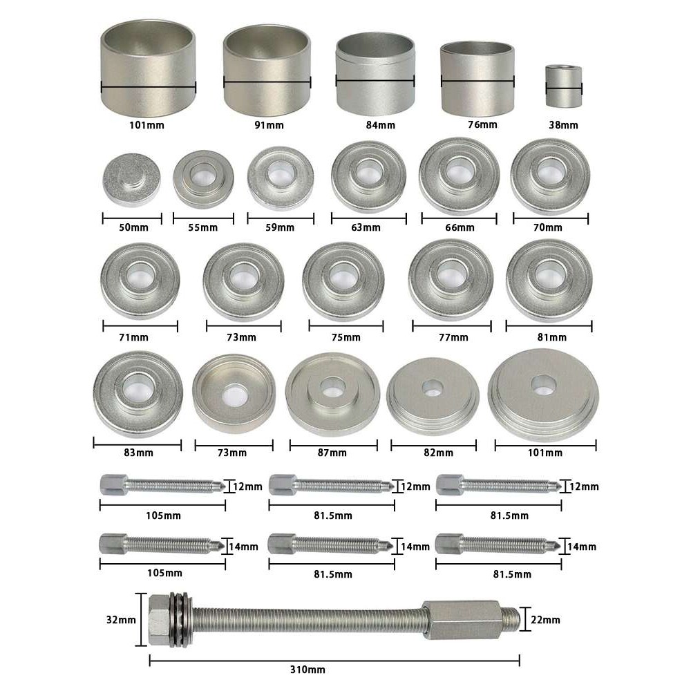 前轮轴承拆装工具传动轴轮毂承工具免拆式羊角培林拆卸器