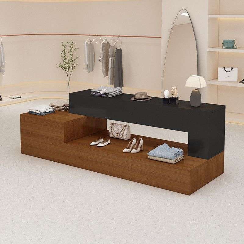 服装店中岛台展示柜店铺中间摆台现代简约流水台陈列柜女装摆放桌