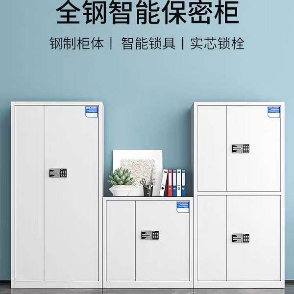 指纹电子保密柜防盗档案柜钢制密码文件资料柜国保锁带抽屉