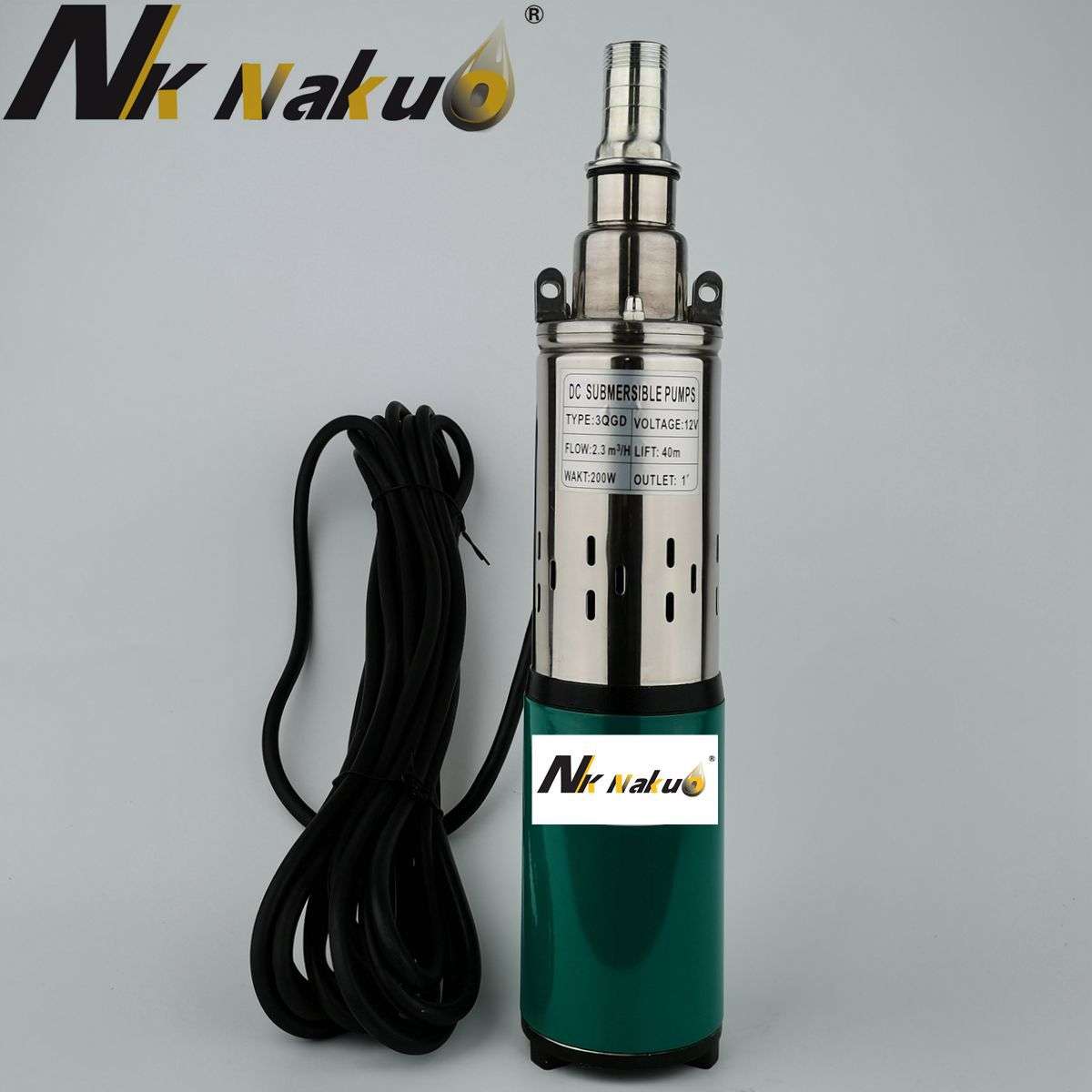 跨境12V24V太阳能直流螺杆潜水泵电车电瓶泵家农用灌溉抽水深井泵
