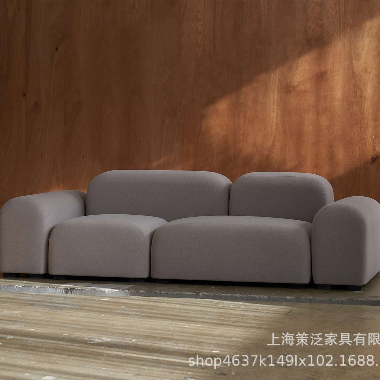 北欧皮布艺鹅卵石沙发简约现代客厅创意单双三人位沙发客厅组合家