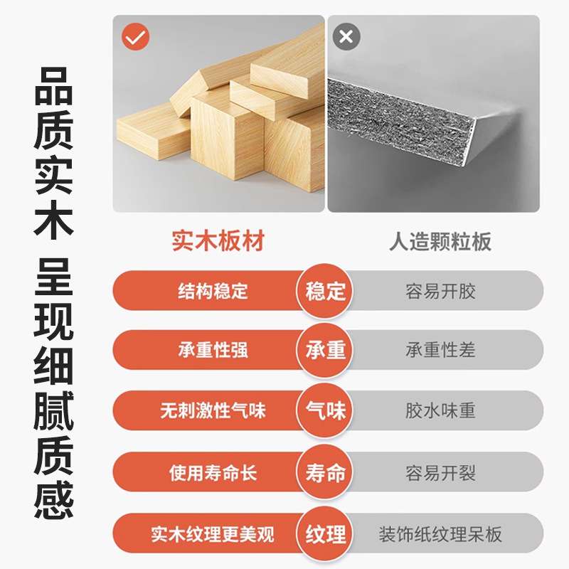 实木书架落地置物架一体靠墙收纳储物柜子儿童学生书桌旁家用书柜