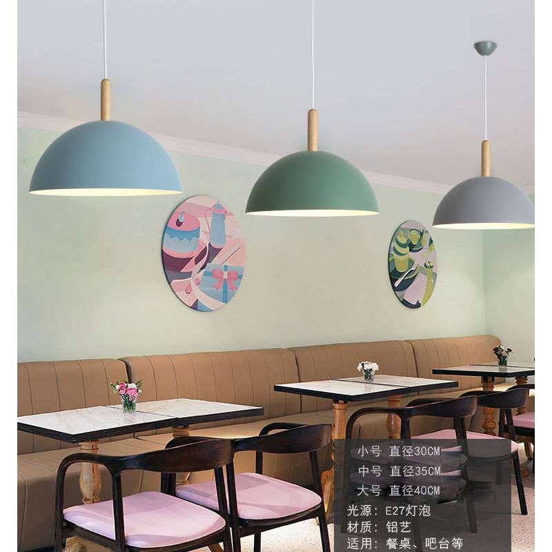 简约现代风吊灯店铺超市办公室餐厅健身房快餐店前台工装北欧灯饰