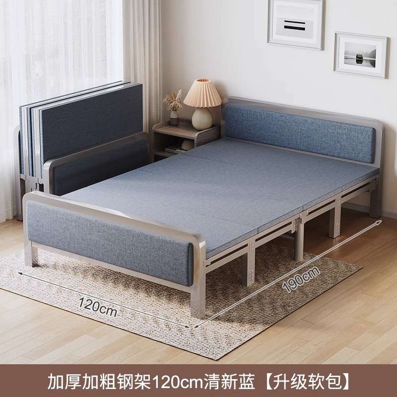 家用折叠床铁架单人午休出租屋便携双人床铁架简易硬板床经济型图片