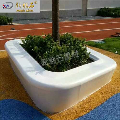 现代风格UHPC花坛坐凳 GRC雕塑小品圆形休闲景观椅 户外特色坐凳
