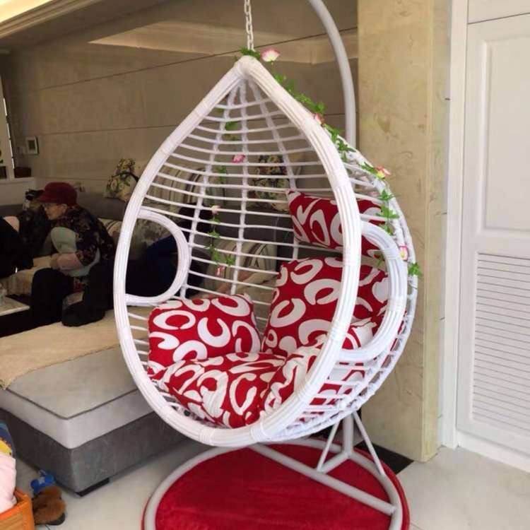 吊篮藤椅鸟巢摇椅秋千吊床拆装推拉室内阳台成人摇篮吊椅田园风格