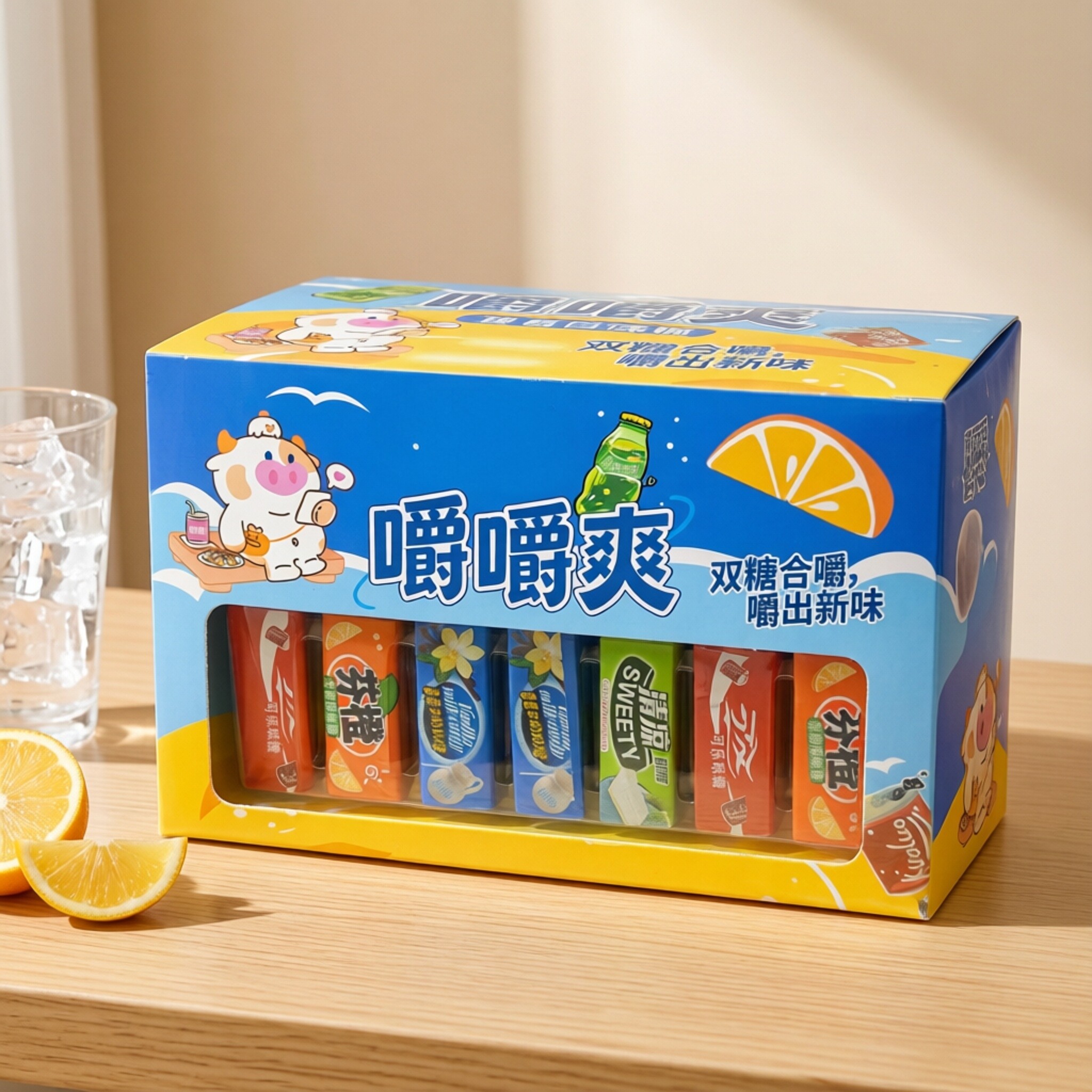 嚼嚼爽软糖汽水味糖双糖合嚼混合口味组合糖果儿童解馋休闲小零食