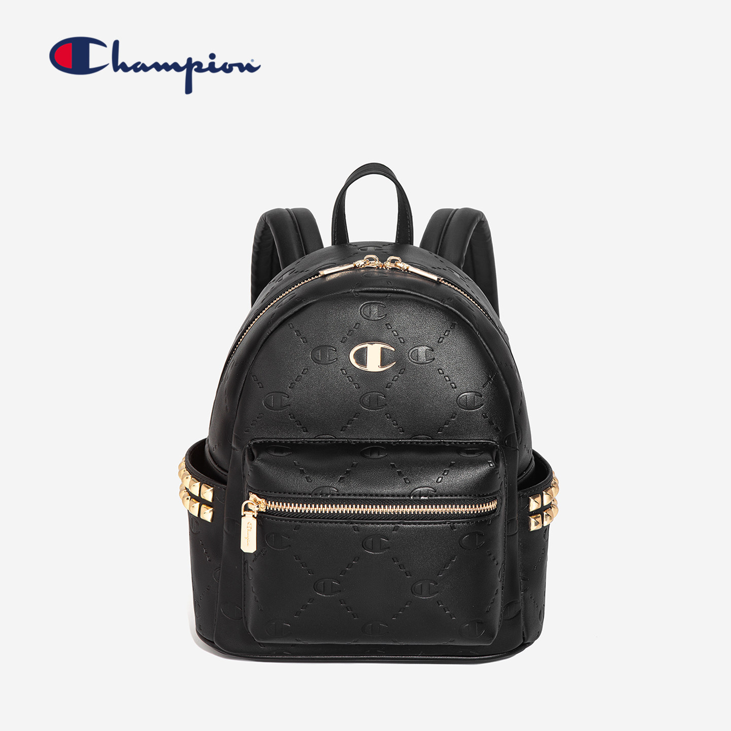 Champion2026新款双肩包包女经典压花小书包轻奢百搭通勤旅行背包