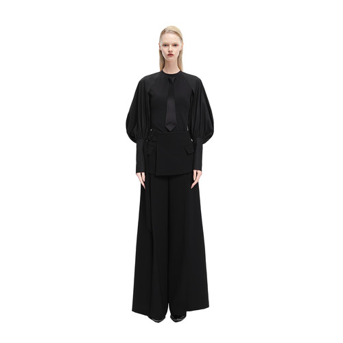 KUNSWEAR/琨丝薇尔26SP 个性设计时尚拼接阔腿裤长裤 842005060
