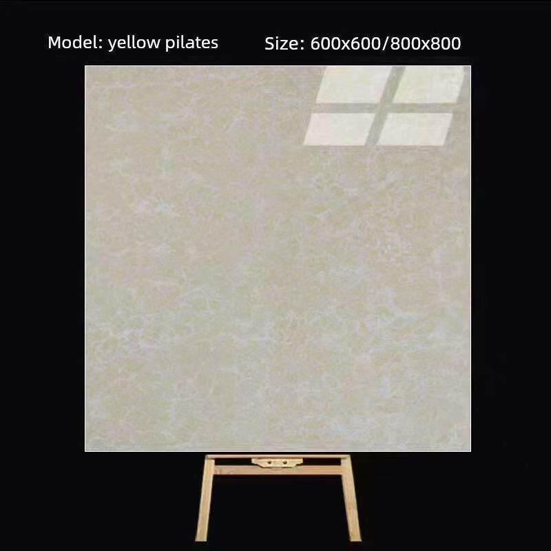 600x600玻化砖防滑地板砖黄白聚晶抛光砖800x800工程地砖